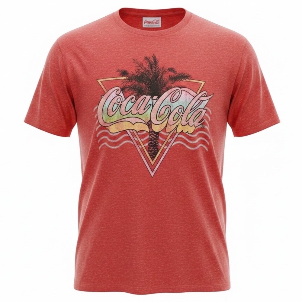 Coca-Cola Mens XXL Retro T-Shirt paper thin distressed  Burnout vaporwave 80s